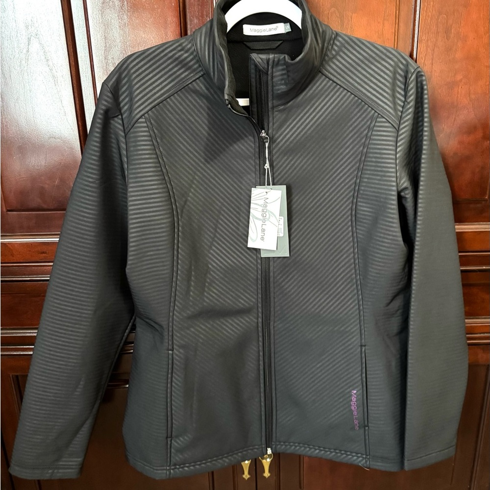 Maggie Lane Two Tone Soft She’ll Black Jacket, Women’s Large, NWT
